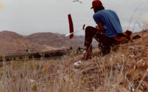 Bill Zuehl flying glider 1978.